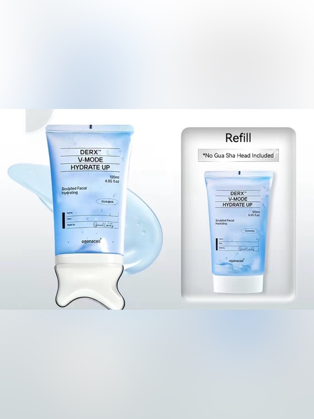 Oganacell PDRN Peptide Gua Sha Lifting Gel Cream Jawline Sculpting Refill Set